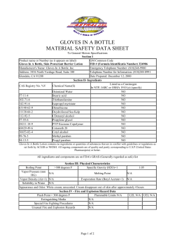 Gloves in a Bottle