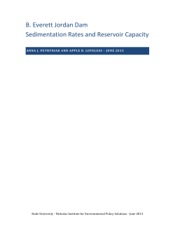 B. Everett Jordan Dam Sedimentation Rates and Reservoir Capacity