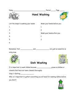 Hand Washing Dish Washing