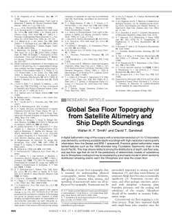 Global Sea Floor Topography from Satellite