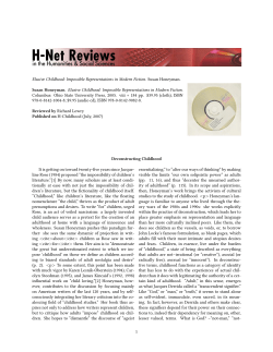 Deconstructing Childhood - H-Net