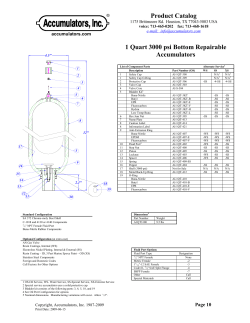Product Catalog 1 Quart 3000 psi Bottom Repairable Accumulators