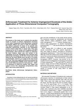 Application of Three-Dimensional Computed Tomography