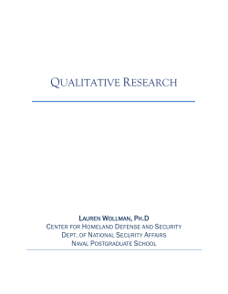 QUALITATIVE RESEARCH - chds.us