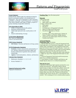 Patterns and Fingerprints - Laboratory for Atmospheric and Space