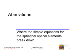 Aberrations - UCC Physics