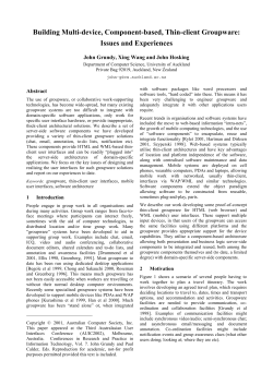 Building Multi-device, Component-based, Thin