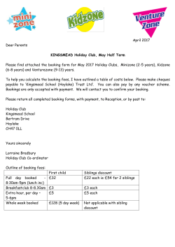 here (170KB pdf) - Kingsmead School