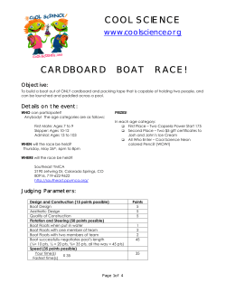 CARDBOARD BOAT RACE!