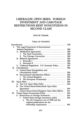 liberalize open skies: foreign investment and cabotage restrictions