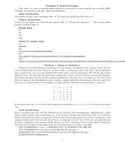 Problema 0: Numeros Grandes. Your task is to write a