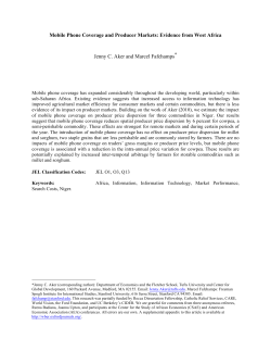 Mobile Phone Coverage and Producer Markets: Evidence from West