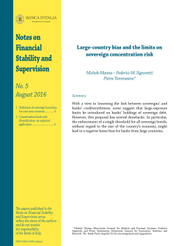 Notes on Financial Stability and Supervision