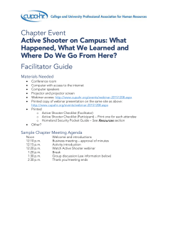 Chapter Event Active Shooter on Campus: What Happened, What