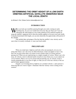 DETERMINING THE RANGE OF A LOW EARTH ORBIT (LEO