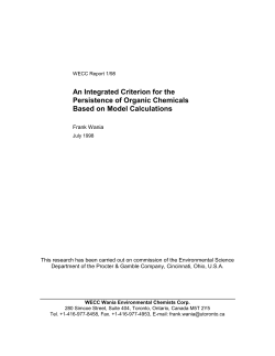 The influene of physical-chemical properties on the calculated