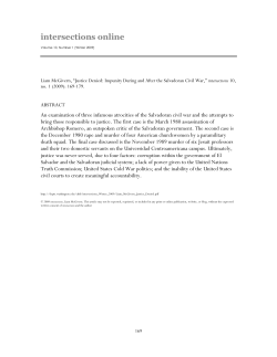 Justice Denied: Impunity During and After the Salvadoran Civil War