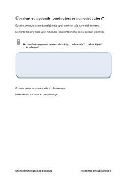 41 covalent compounds conductors or non-conductors