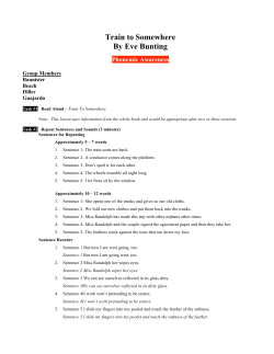 Train to Somewhere By Eve Bunting