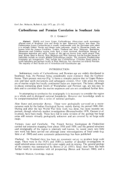 Carboniferous and Permian Correlation III Southeast Asia