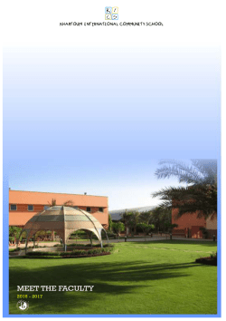 Meet The Faculty - Khartoum International Community School