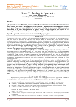 Smart Technology in Spacesuits