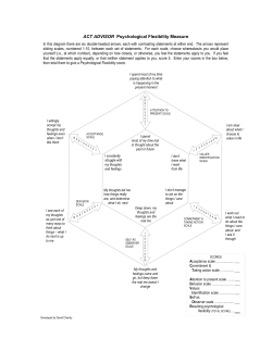 ACT ADVISOR Psychological Flexibility Measure