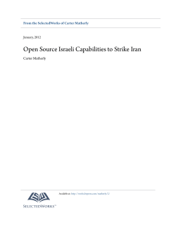 Open Source Israeli Capabilities to Strike Iran
