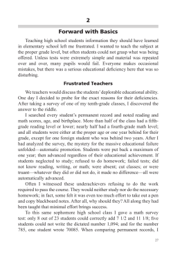 Schools In Crisis: Training for Success or Failure?