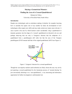 Finding the Area of a Crossed Quadrilateral