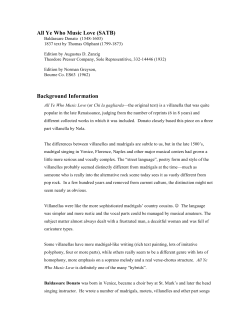 All Ye Who Music Love (SATB) Background Information