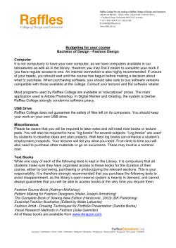 Fashion Design - Raffles College