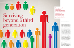 Family-owned businesses` continued survival is unsure. Research