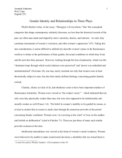 Thesis: Romantic love as a means for characters to evolve past the