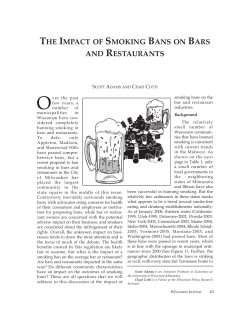 The Impact of Smoking Bans on Bars and Restaurants