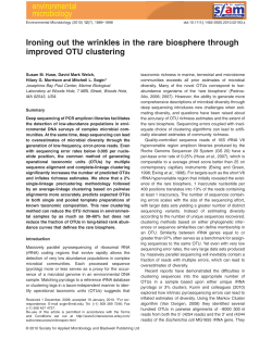 Ironing out the wrinkles in the rare biosphere through improved OTU