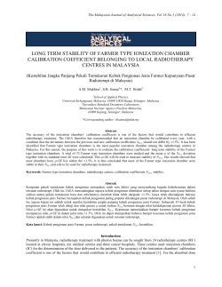long term stability of farmer type ionization chamber calibration