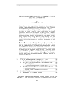 The Medical Marijuana Case: A Commerce Clause Counter