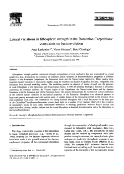 Lateral variations in lithosphere strength in the