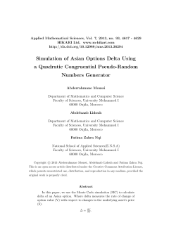 Simulation of Asian Options Delta Using a Quadratic