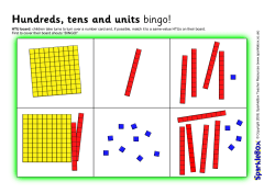 Hundreds, tens and units bingo!