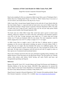 SRSC. 2013. Summary of Fish Catch Results for Odlin County Park