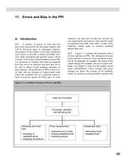 11. Errors and Bias in the PPI