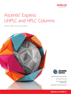 Ascentis&reg; Express UHPLC and HPLC Columns
