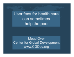 User fees for health care can sometimes help the poor