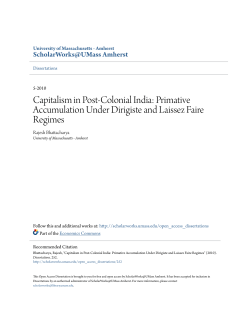 Capitalism in Post-Colonial India