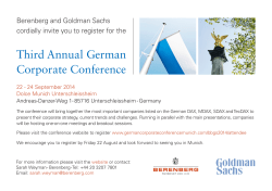 Third Annual German Corporate Conference
