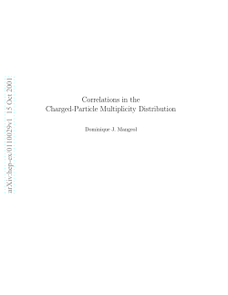 Correlations in the Charged-Particle Multiplicity Distribution