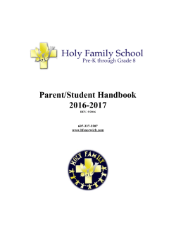 Holy Family School Handbook 2016