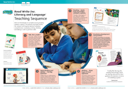 Teaching Sequence - Sedgley Park Community Primary School